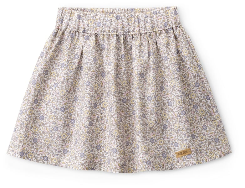 Kinderrok van katoen met bloemenprint Blauw-groen