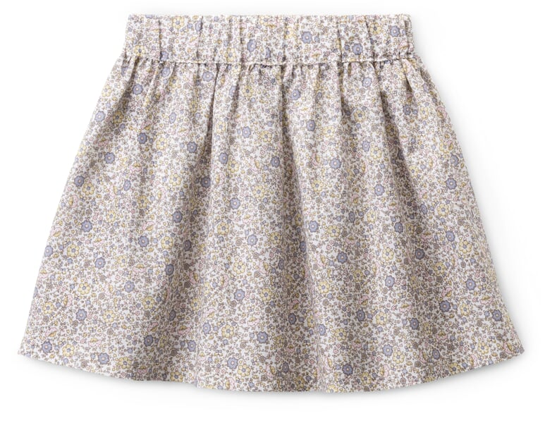 Kinderrok van katoen met bloemenprint Blauw-groen