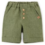 Short pour enfants en lin Olive