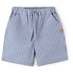 Short enfant en coton rayé Bleu-vert