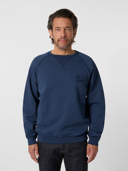 Herren-Sweatshirt Blau, Tragebild