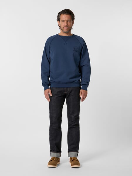 Herren-Sweatshirt Blau, Tragebild