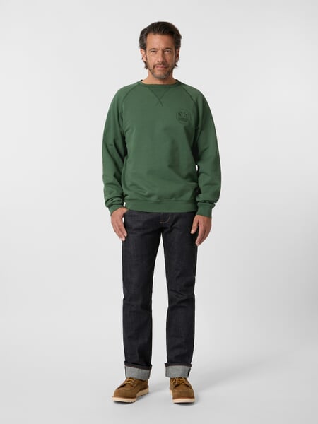 Herren-Sweatshirt Grün, Tragebild