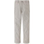 Pantalon homme rayé Blanc cassé-Navy