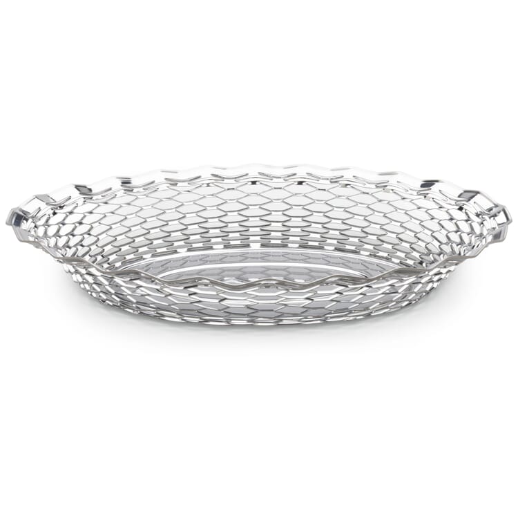 Französischer Brotkorb oval groß, Edelstahl