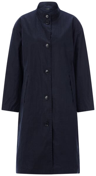 Manteau pour femme en lin Bleu foncé