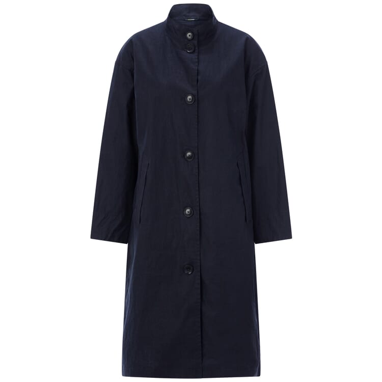 Women’s Linen Coat, Dark blue