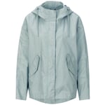 Ladies' linen jacket with hood Ice blue