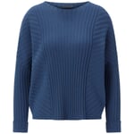 Women's ribbed knitted sweater Blue