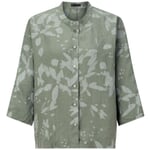 Ladies blouse hemp patterned Sage green