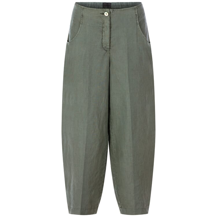 Pantalon en lin pour femmes, Vert sauge