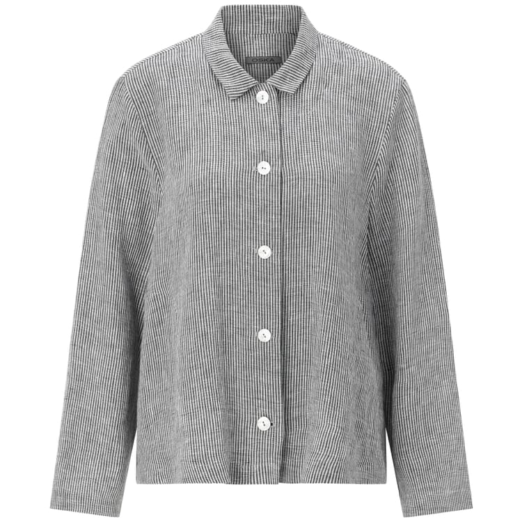 Damen-Leinenjacke gestreift