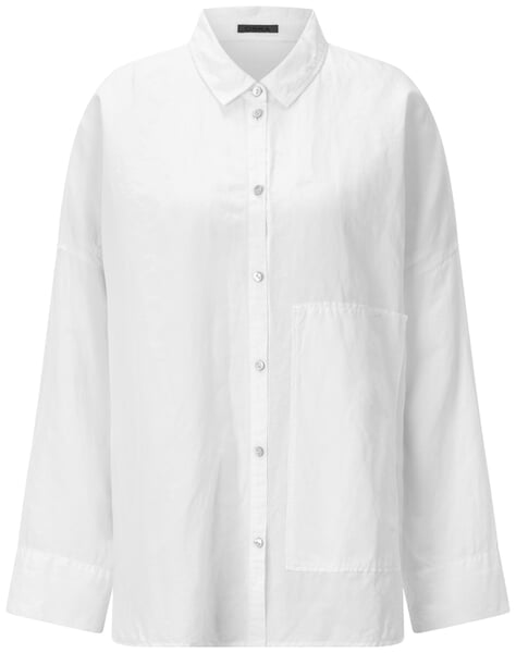 Chemisier pour femme avec poche plaquée Blanc
