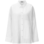 Chemisier pour femme avec poche plaquée Blanc