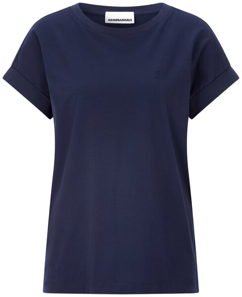 Dameskatoenen shirt Navy