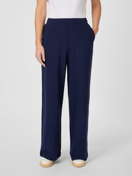 Women's Jogging Pants Navy, presented on a model