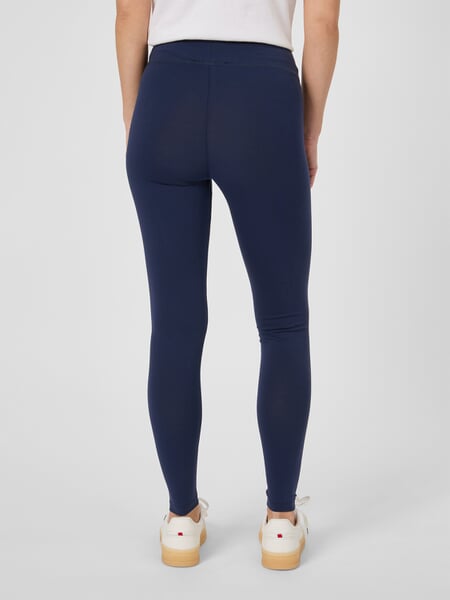 Damen-Jersey-Leggings Navy, Tragebild