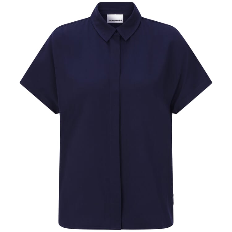 Chemisier femme à manches courtes, Bleu marine