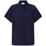 Ladies blouse short sleeve Navy
