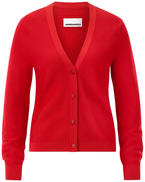 Women’s Cotton Knit Cardigan Red