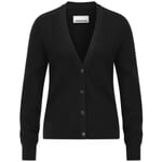 Damen-Strickcardigan Baumwolle Schwarz
