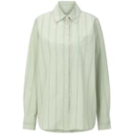 Chemise à rayures pour femme Vert clair