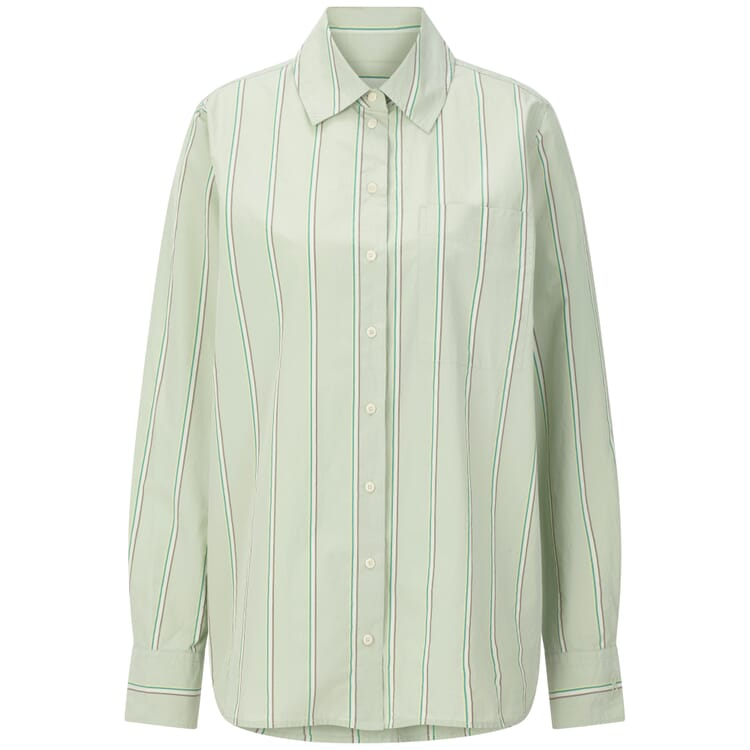 Women's striped shirt blouse, Light green