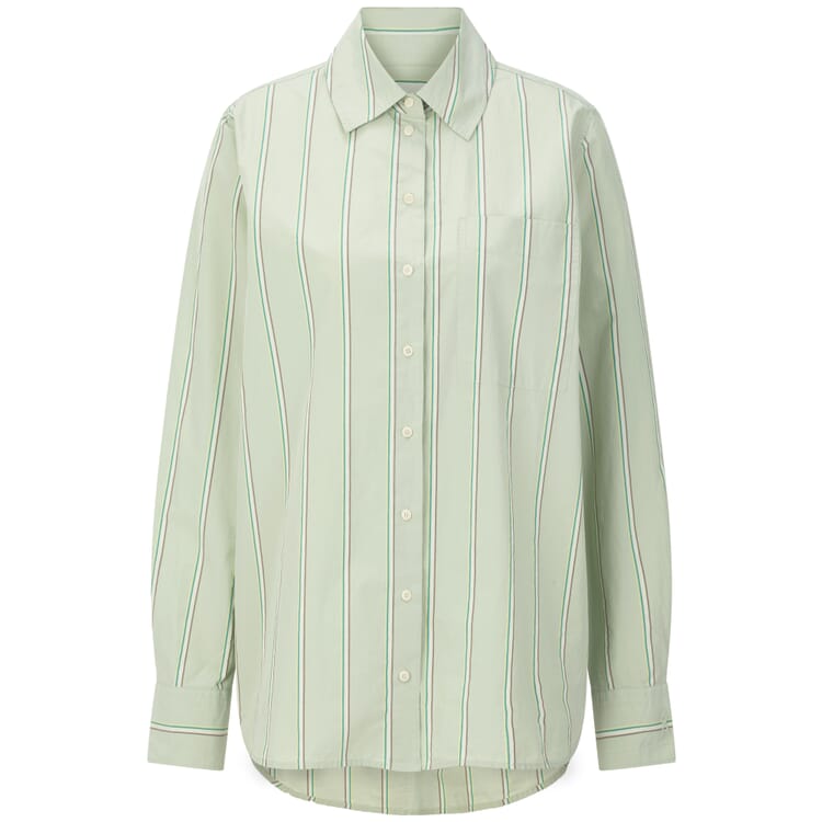 Women's striped shirt blouse, Light green
