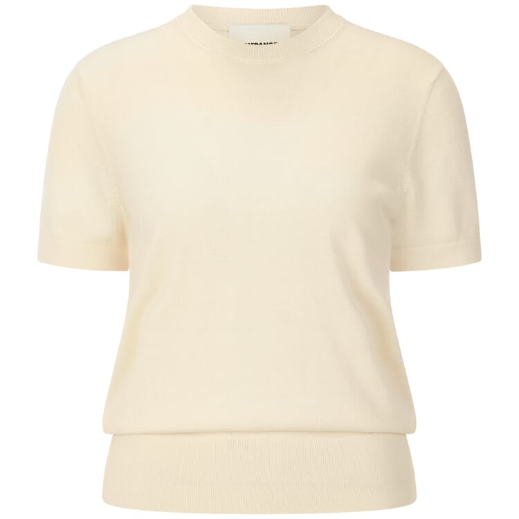 T-shirt en maille pour femme, Blanc crème