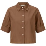 Ladies' blouse Lyocell cotton Caramel