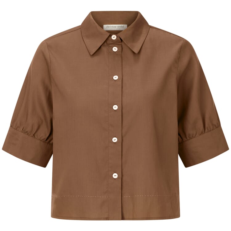 Women’s Lyocell-Cotton Blouse, Caramel