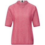Ladies knitted shirt half sleeve Red