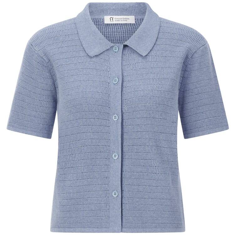 Damen-Strickpolo geknöpft