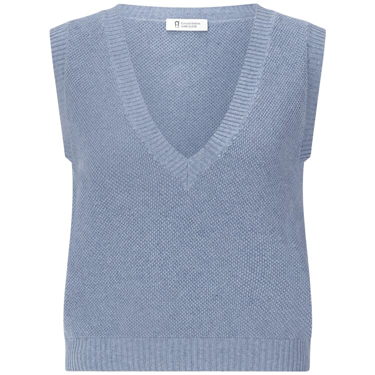 Damen-Strickpullunder, Hellblau