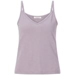 Damen-Jerseytop Flieder