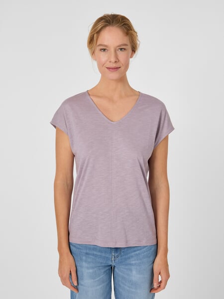 Damen-Jerseyshirt Flieder, Tragebild