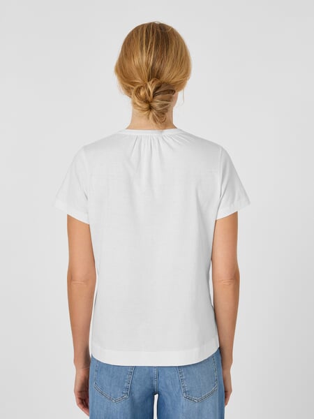 Damen-Jerseybluse Weiß, Tragebild