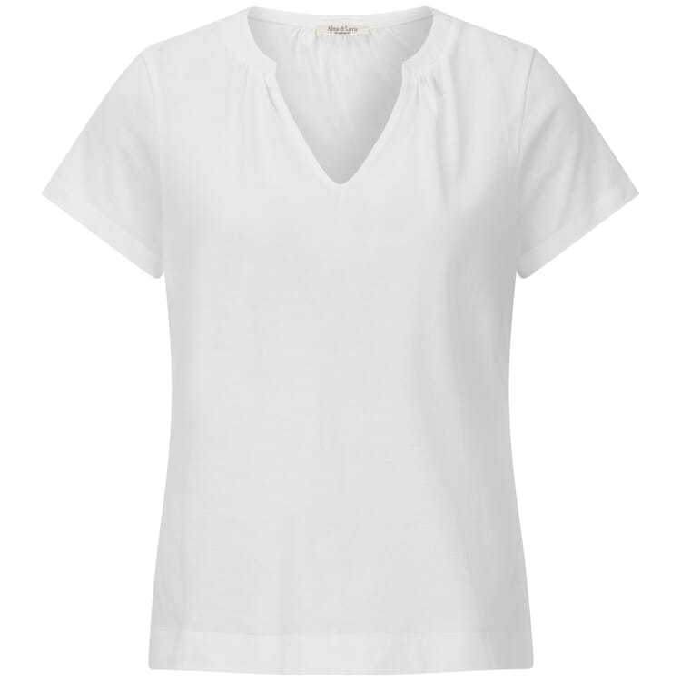 Dames blouse van jersey, Wit