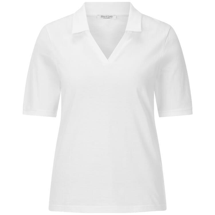Women’s Jersey Polo, White