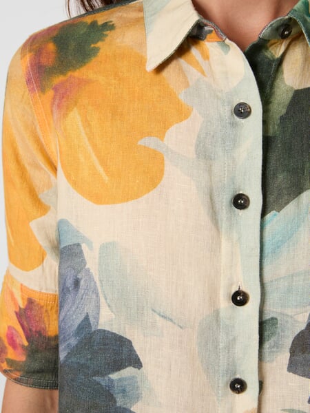 Women's Linen Dress Multicolor, close-up