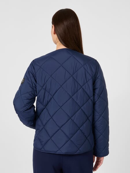 Women’s Quilted Jacket Dark blue, presented on a model