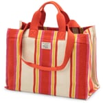 Shopper nr. 46 gestreept Rood-crème