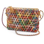 Knotted ladies' handbag, multicolor