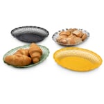 Corbeille à pain française ovale grande Acier inoxydable