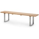 Gartenbank Lärchenholz mit Edelstahlgestell