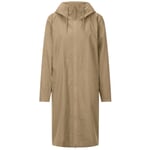 Women's linen coat with hood Lime green