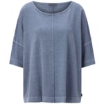 Dames overhemd halve mouw Blauw