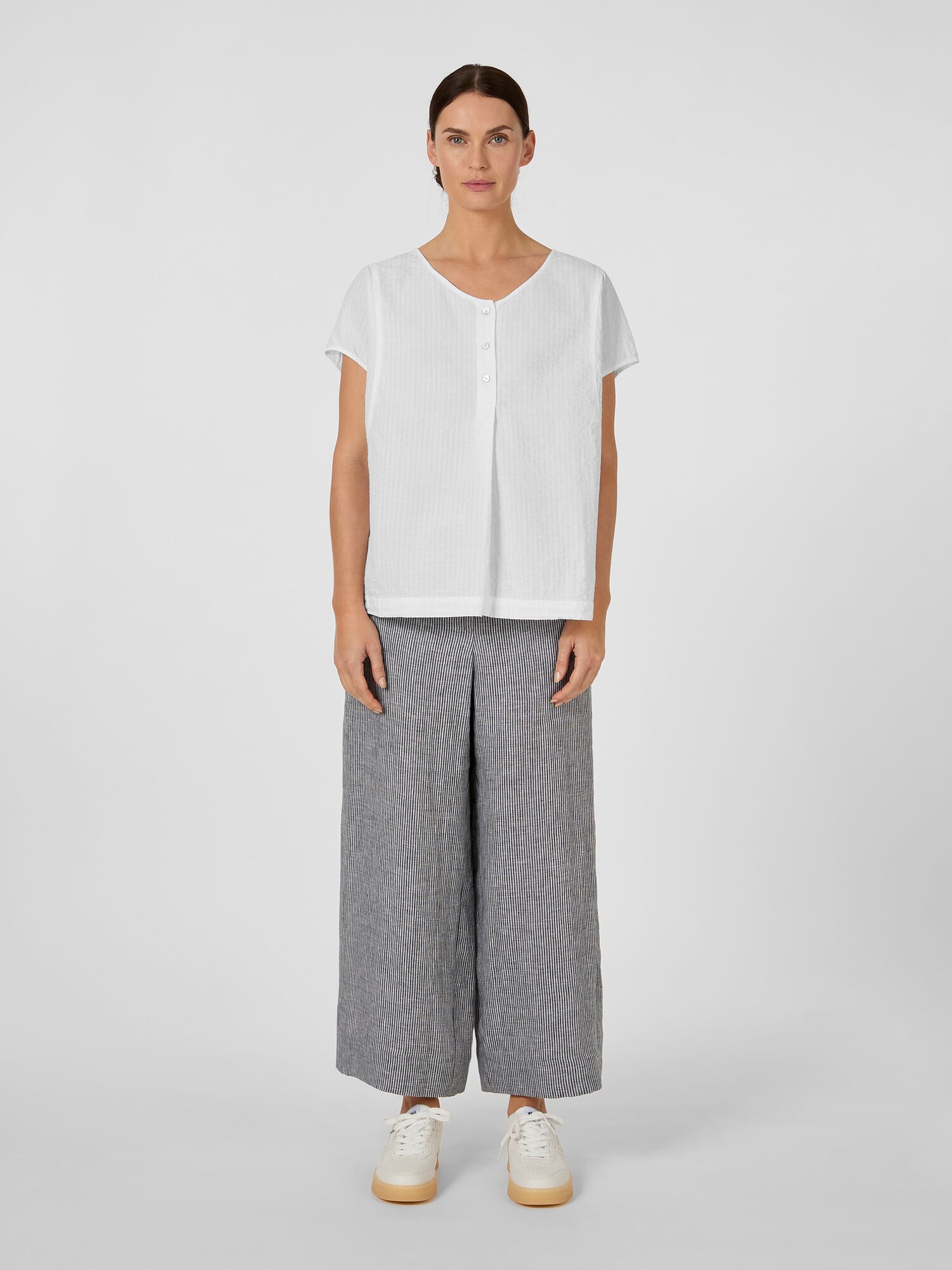 Blouse Courte Blanche COMMA Taille 38 – Occasion En Très Bon état, Style Casual