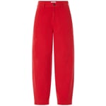 Ladies barrel pants canvas Red