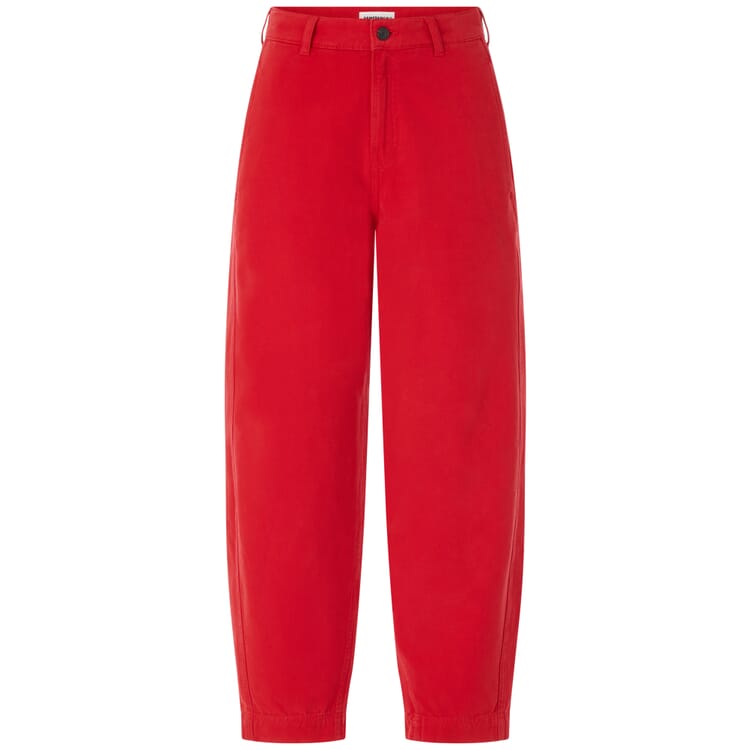 Ladies barrel pants canvas, Red